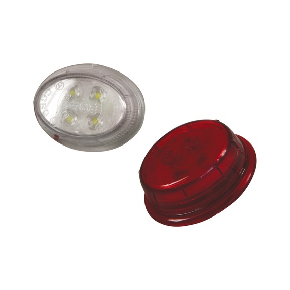 REPLACEMENT LED RED AND WHITE EGG - REPLACEMENT LED MODULE RED OVAL