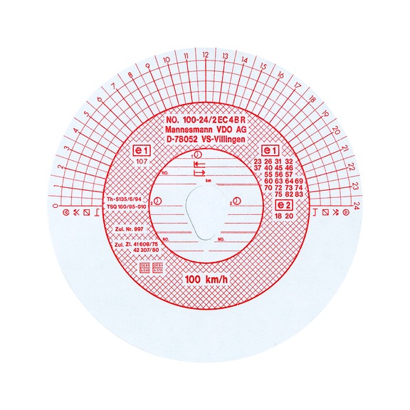 KIENZLE 100 KM/H TACHOGRAPH DISC - 1