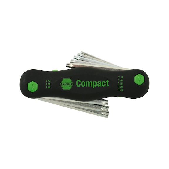 RECA COMPACT L-shaped hex key set, 8 pieces - TX - 1