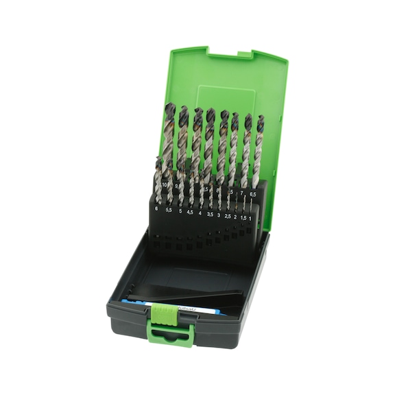 Foret métal EVO, DIN 338 HSS - coffrets - Coffret Safebox forets métaux RECA EVO 28 pièces de 1 à 10mm