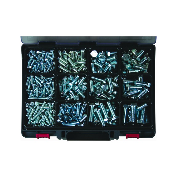 ASSORTED SCREWS 8.8 ZINC PLATED WHITE - SCREW ASSORTMENT 8.8 WHITE GALVANISED