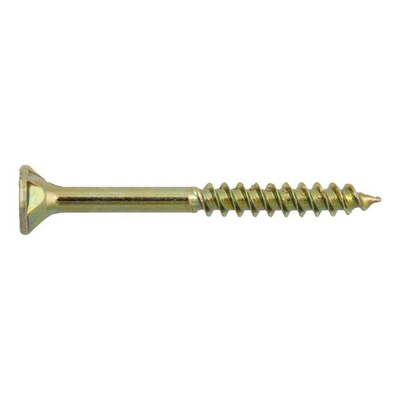 RAPID® 2000 chipboard screw with countersunk milling pocket head, yellow - RAPID 2000 chipboard screw, c/s milling pocket head, Yellwin 500+ 4.5 x 45/24
