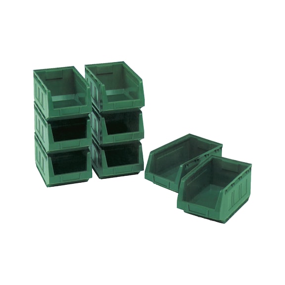 STACKABLE CONTAINER IN POLYETHYLENE - GREEN CONTAINER 148X240X128