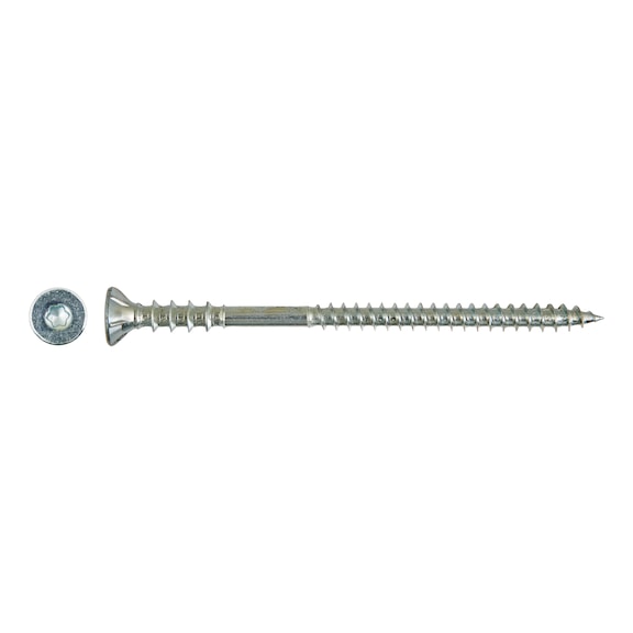 Adjustable wood spacing screw, galvanised - 1