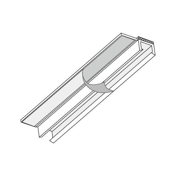 Anputzleisten - Anputzleiste PE-Band, Abrisslasche 6 x 2400 mm