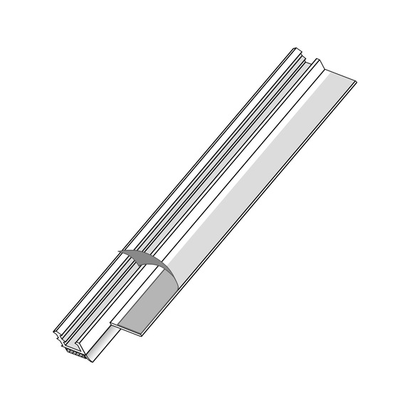 Anputzleisten - Anputzleiste PE-Band, Abrisslasche, TPE-Lippe (Schutzlippe) 9 x 2600 mm