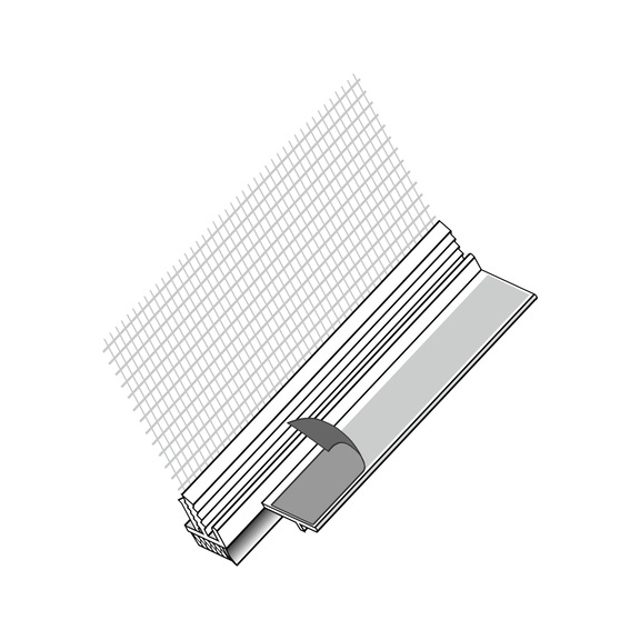 Anputzleisten - Anputzleiste PE-Band, Abrisslasche, WDVS-Gewebe, Schutzlippe 9 x 2400 mm