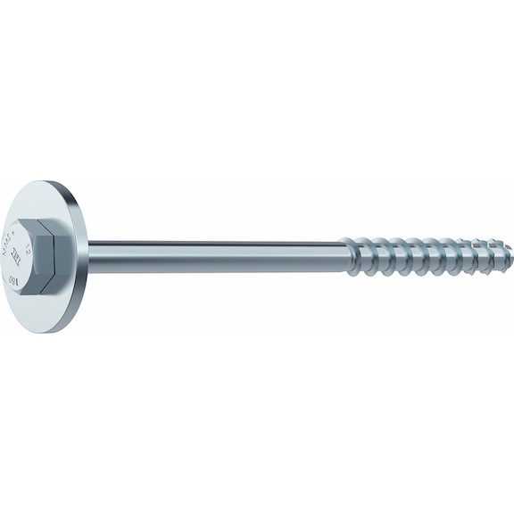 MULTI-MONTI-plus concrete screw anchor, zinc-plated steel, MMS-plus-S beam anchor with hexagon head and washer DIN 440 - 1