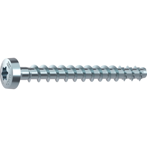 MULTI-MONTI-plus concrete screw anchor, zinc-plated steel, MMS-plus-P round head, pan head with TX drive - 1
