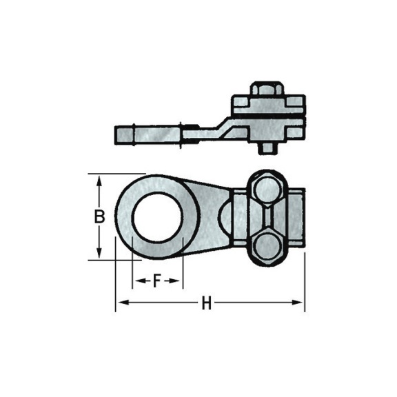 NON-INSULATED NICKEL-PLATED BRASS TERMINAL CABLE LUGS