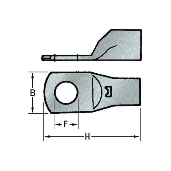 NON-INSULATED TIN-PLATED COPPER CABLE LUG