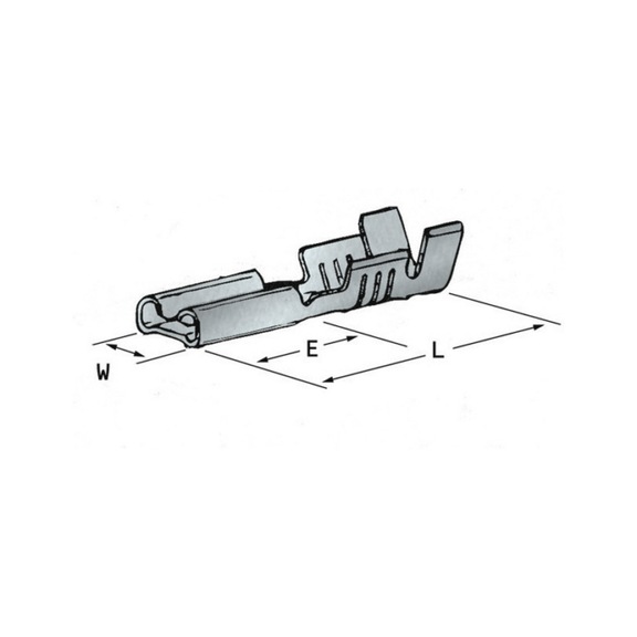 NON-INSULATED FEMALE TERMINALS - NON-INSULATED WIRE TERMINAL CABLE SECTION 0.5/1.5 mm² SERIES 2.8mm