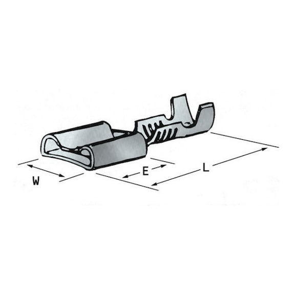 NON-INSULATED FEMALE TERMINALS - NON-INSULATED WIRE TERMINAL CABLE SECTION 0.5/1.5 mm² SERIES 4.8mm