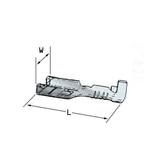 NON-INSULATED FEMALE TERMINAL WITH LOCKING NOTCH