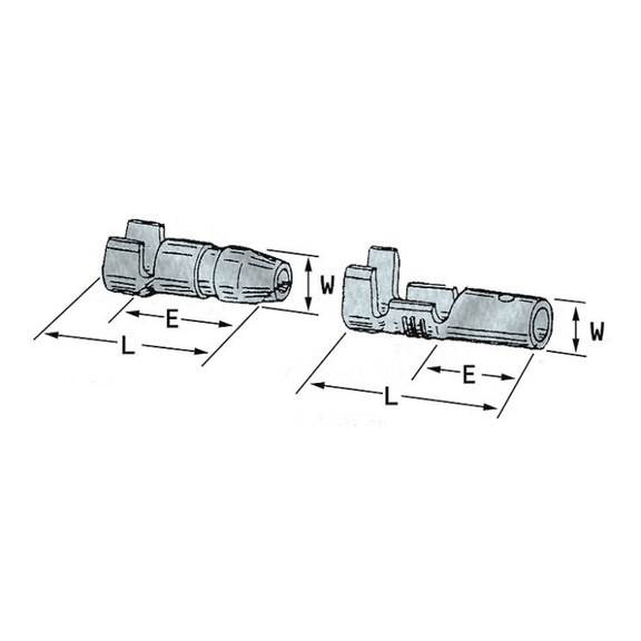 MALE AND FEMALE CYLINDRICAL PLUG