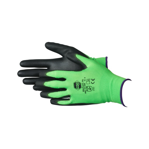 Mechanic PU assembly gloves - Mechanic PU assembly gloves EN 388 - 3131X - CAT. II in nylon, size 7