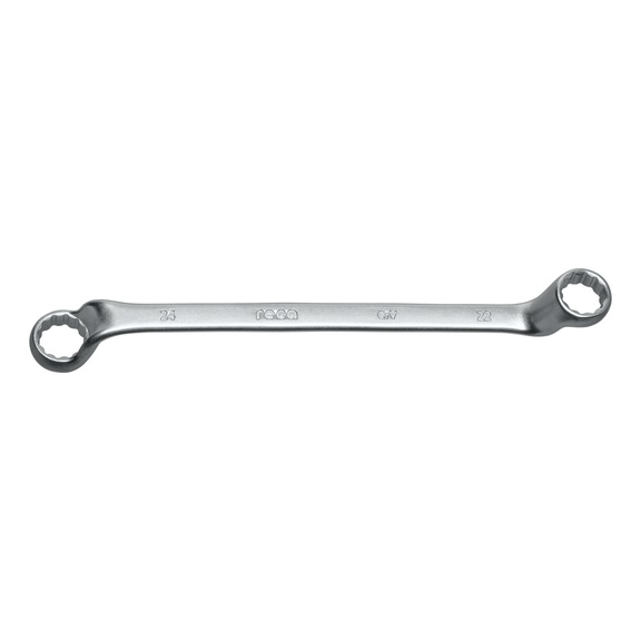 RECA double-end box wrench depressed centre - RECA double-end box wrench DIN 838 offset 22x24 mm