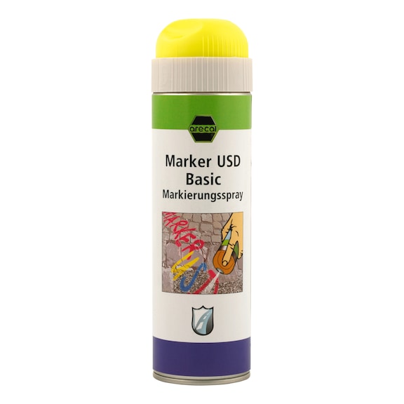 arecal MARKER USD Basic, marking spray - arecal MARKER USD BASIC marking spray, yellow 500 ml