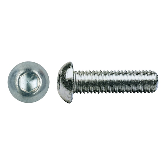 Pan head screw, DIN EN ISO 7380-1 10.9, galvanised - 1