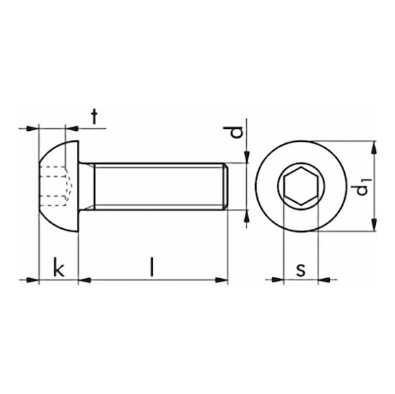 Pan head screw, DIN EN ISO 7380-1 10.9, galvanised - 2