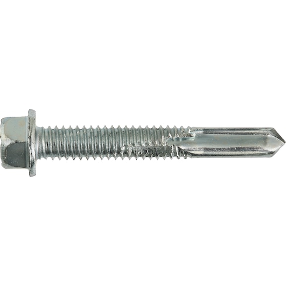 sebS drilling screw, hexagon head with long drill tip similar to DIN 7504-K zp - 1