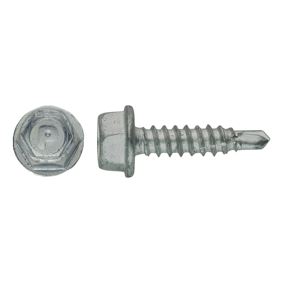 sebS drilling screw, hexagon head with reduced drill tip, similar to DIN 7504-K galv. - 1