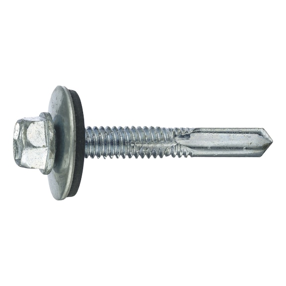 sebS drilling screw, hexagon head with long drill tip, similar to DIN 7504-K galv. - 1