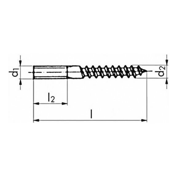 Stud screw, 4.8, galvanised - 2