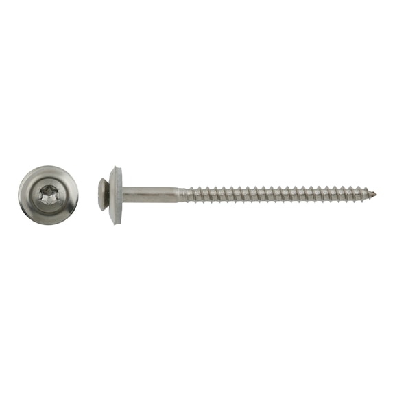 Roofing screw with sealing washer, dia. 15 mm, A2, TX - 1