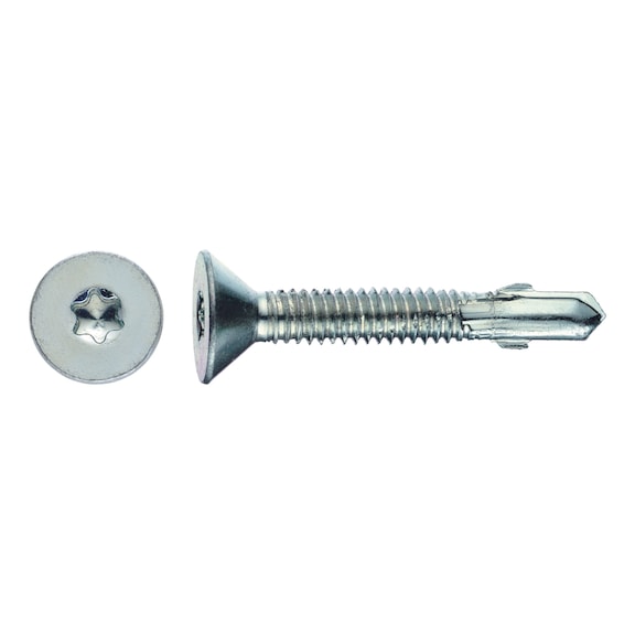 sebS drilling screw, countersunk head, similar to DIN 7504-P, zinc plated - 1