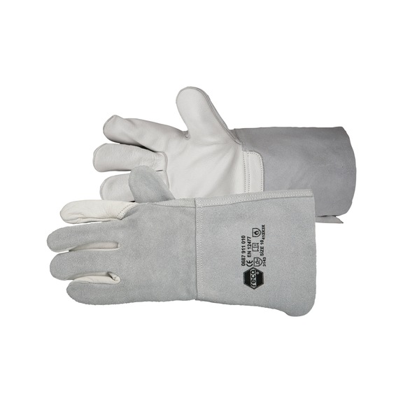 Leather welding gloves - Welding gloves EN 12477 cat. II, leather, EN 388 - 2122X size 10