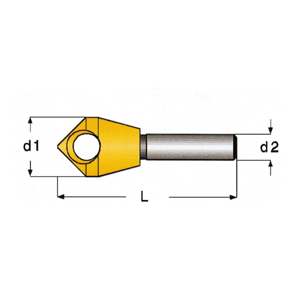 Countersink deburring tool with cross-hole 90° - 2