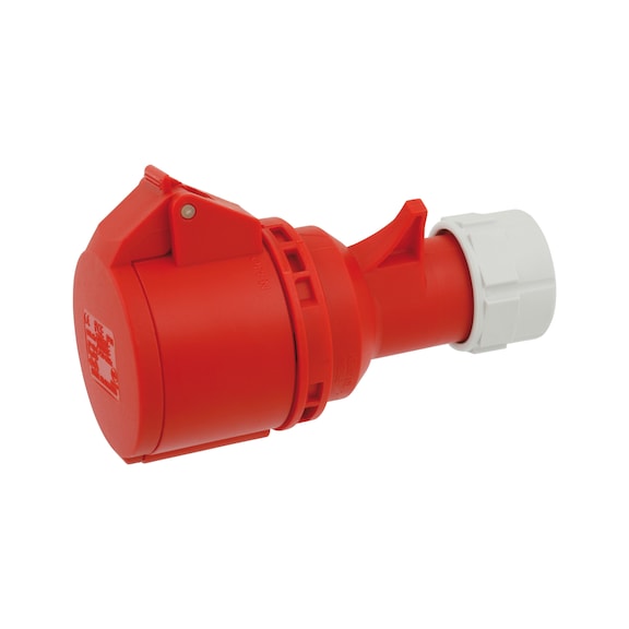 CEE plugs - CEE coupling, 5-pin, degree of protection IP 44, self-closing cover 400 V/16 A
