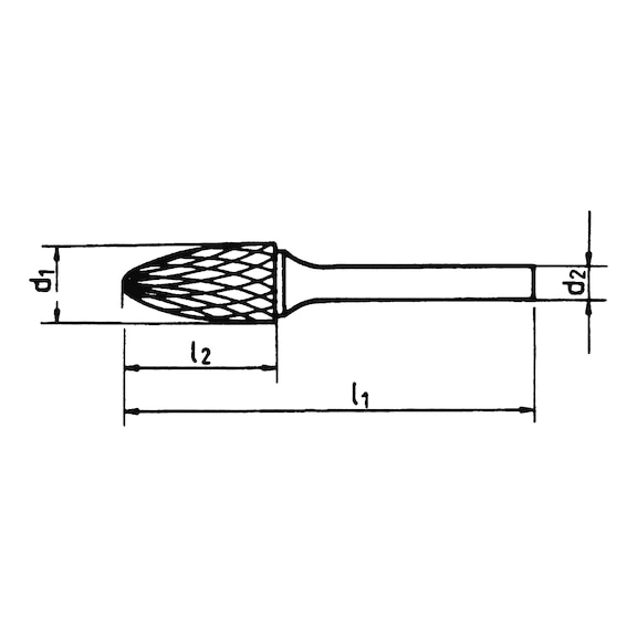 Carbide burs, semi-circular shape - 4