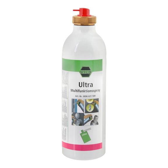 Aceite multiusos RECA arecal Ultra - Aerosol multiusos arecal FILLUP ULTRA, lata recargable vacía de 500 ml