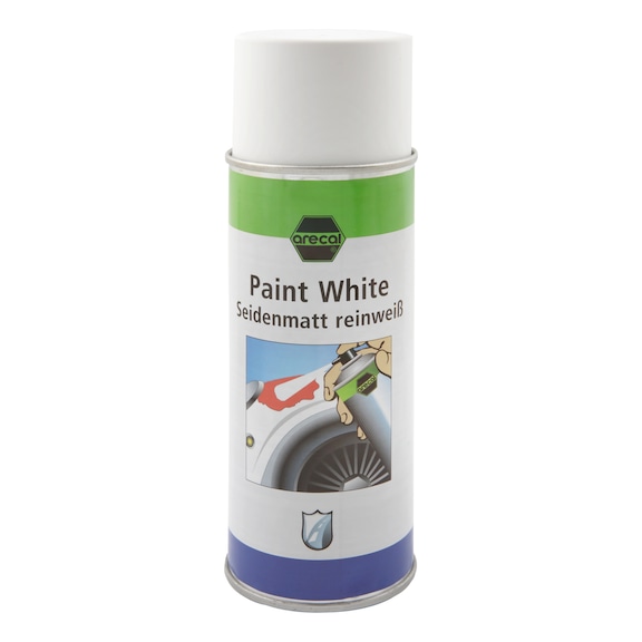Aerosoles de pintura arecal, pintura de nitrocelulosa - Aerosol de pintura arecal, blanco mate RAL 9010, 400 ml