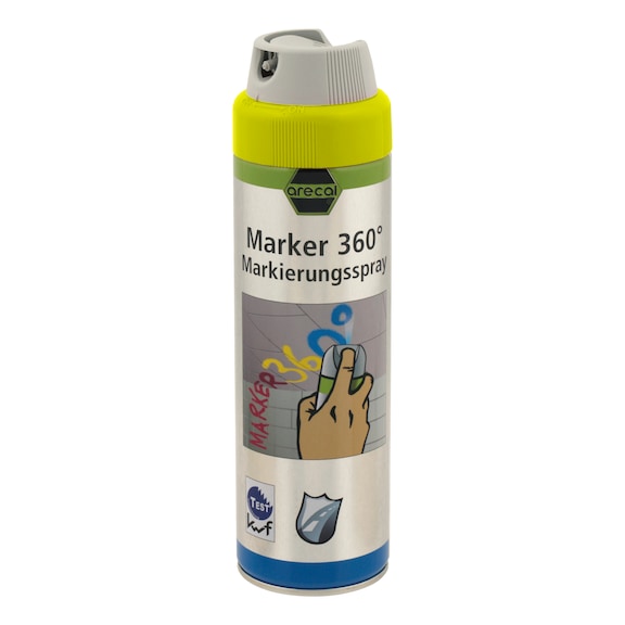 arecal Marker 360° marking spray - arecal MARKER 360° marking spray, yellow 500 ml