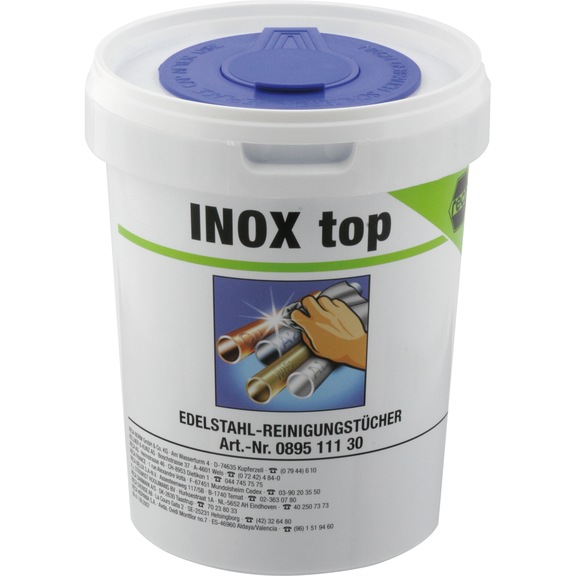 INOX TOP stainless steel cleaning cloths - INOX TOP stainless steel cleaning cloths, 30 pcs.