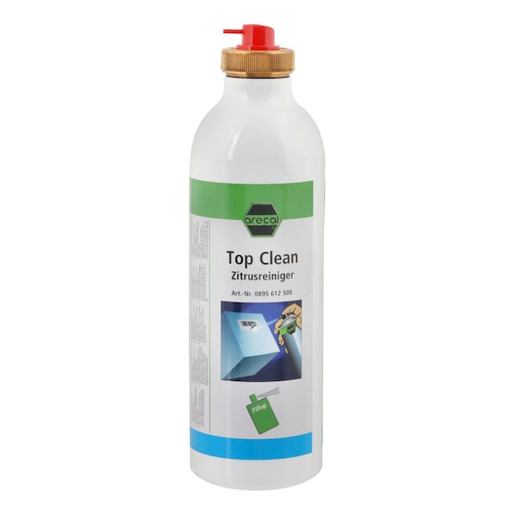 Limpiador cítrico arecal Top Clean - Limpiador crítico arecal FILLUP TOPCLEAN, lata recargable vacía de 500 ml