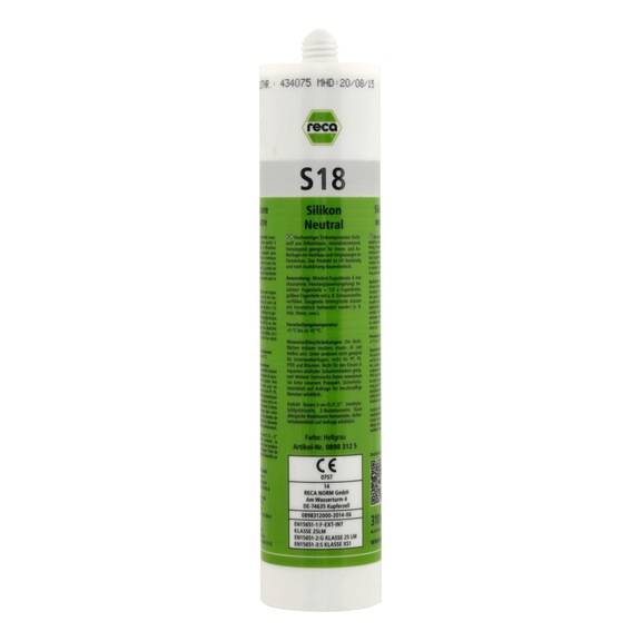S 18 neutral silicone - S 18 silicone neutral, light grey 310 ml