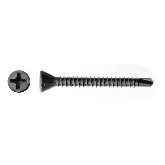 Drywall screws for fibreboard with self-tapping screw thread, drill tip, milled ribs – craftsman packs