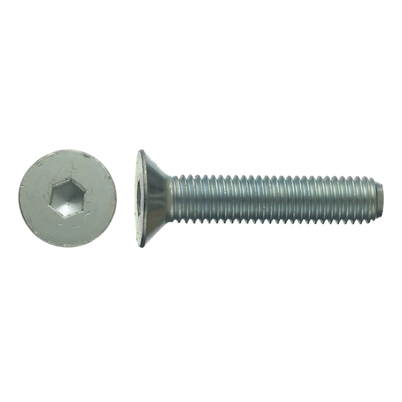 Countersunk head screws, ISO 10642 10.9, galvanised - 1