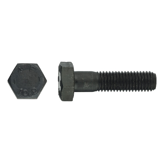 Hexagonal bolt with shank, DIN 931 10.9, plain - 1
