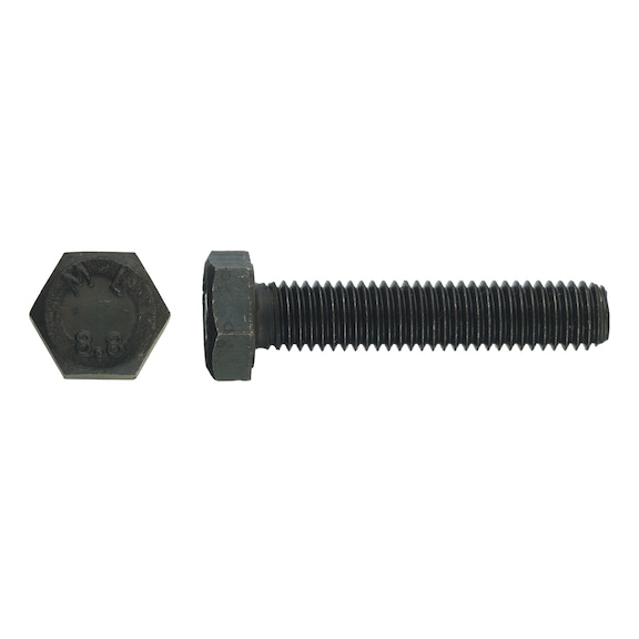 Hexagonal bolt, DIN 933, 8.8, plain - 1