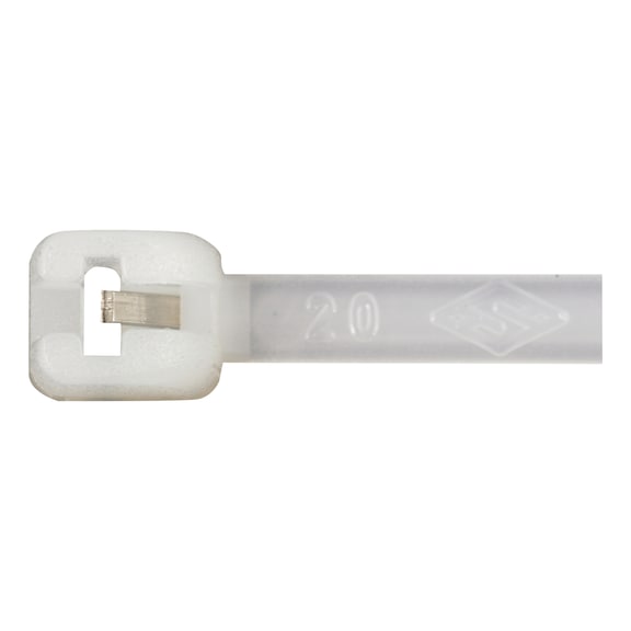 Cable ties with metal latch, natural - 1