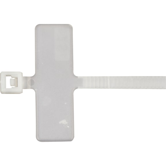 Cable ties with plastic latch and labelling field, natural - 1