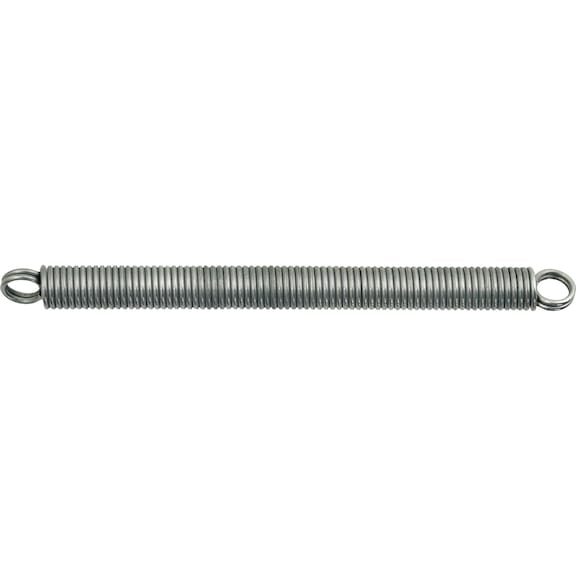 Tension spring with double eyelets, DIN 2097, zinc plated - 1