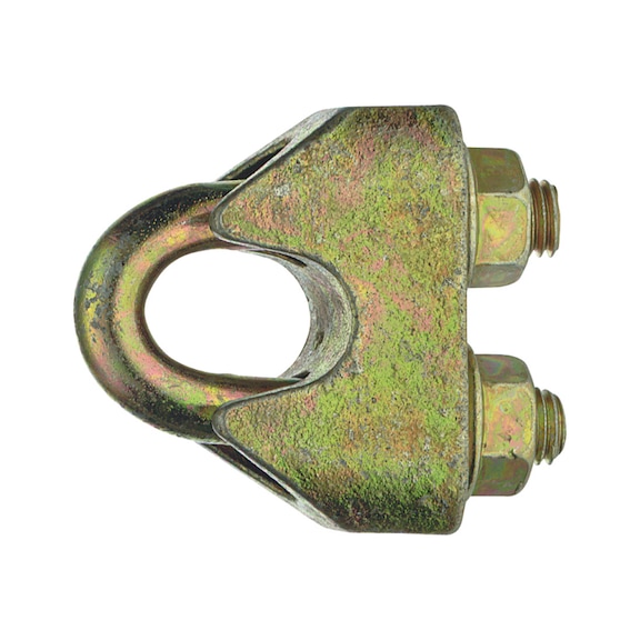 Safety wire rope clamp, similar to DIN 1142, zinc plated - 1