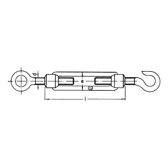 Turnbuckle with hook and eyelet A4 - 2