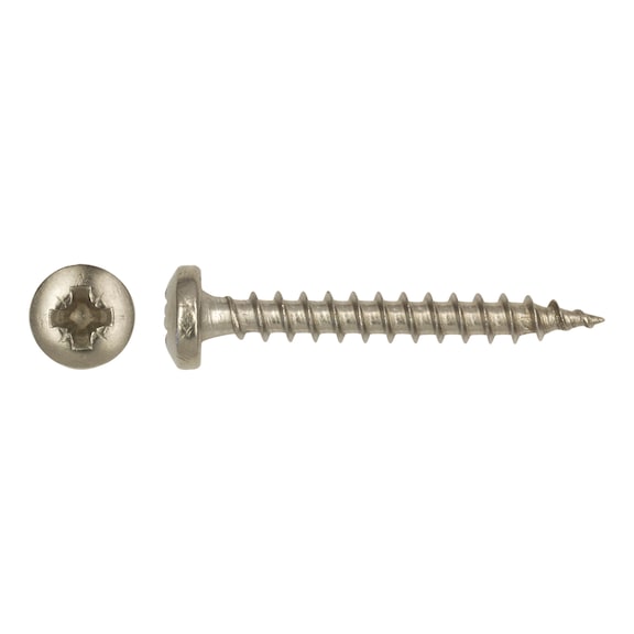 Pan-head chipboard screw, A2, Pozidriv - 1